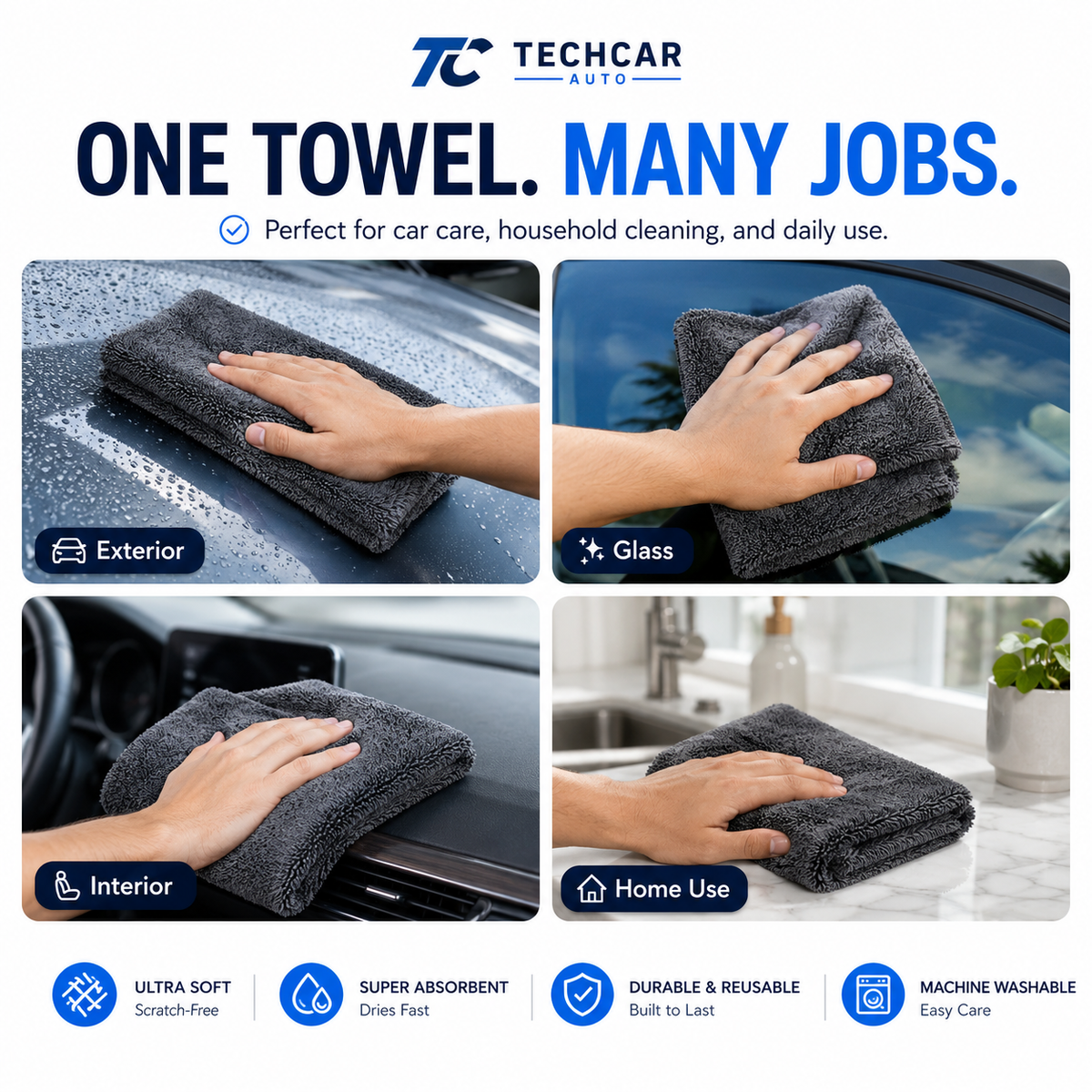 TechCar™ 550 GSM Ultra-Soft Absorbent Towel