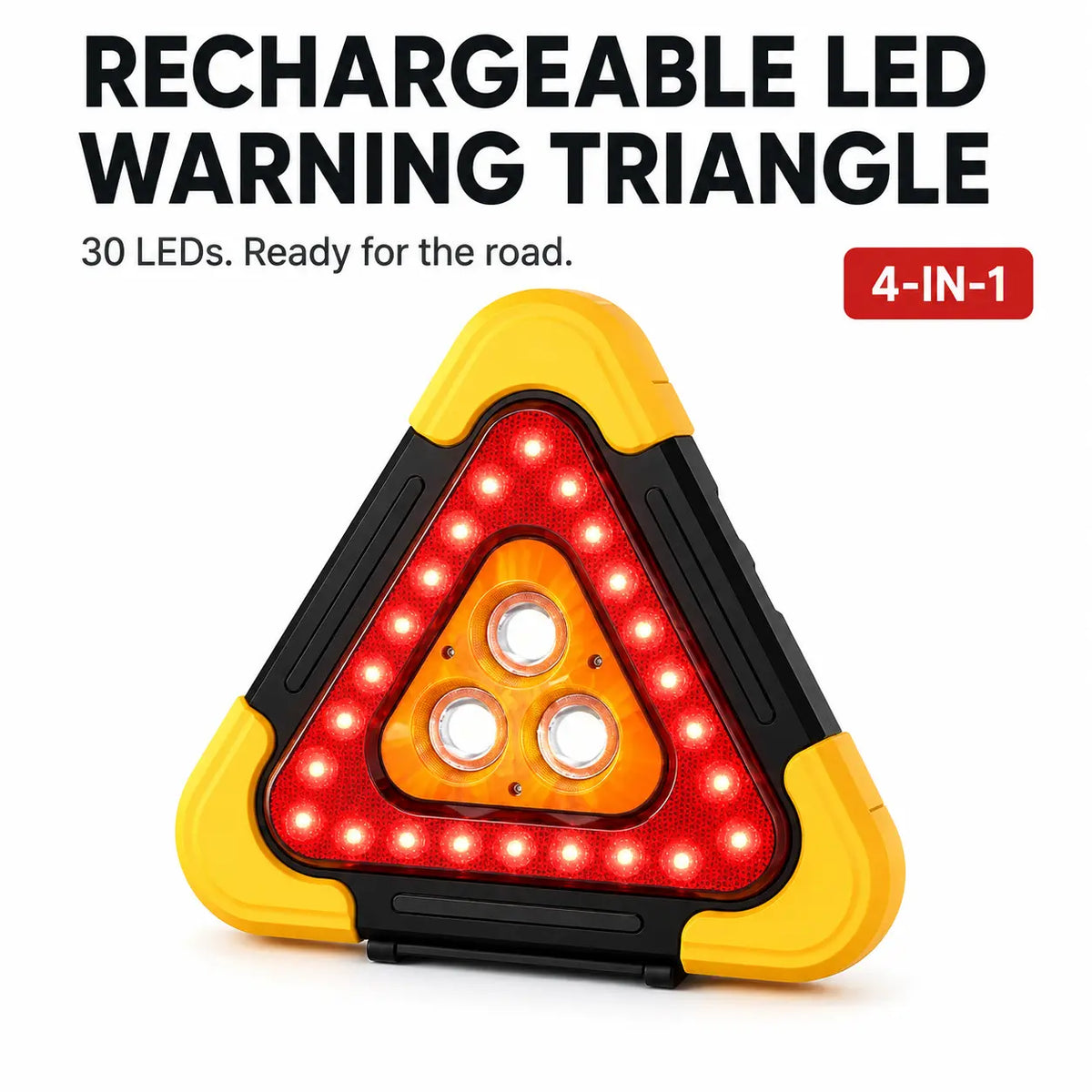 TechCar™ 4-in-1 LED Warning Triangle