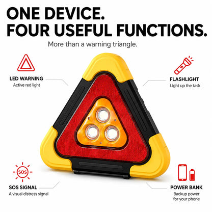 TechCar™ 4-in-1 LED Warning Triangle