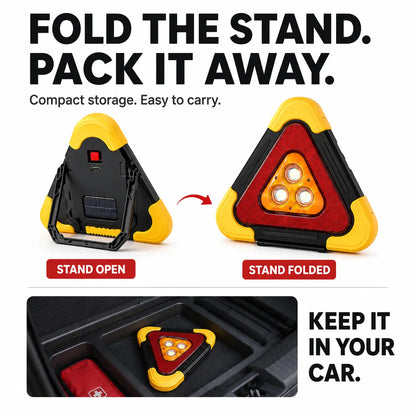TechCar™ 4-in-1 LED Warning Triangle