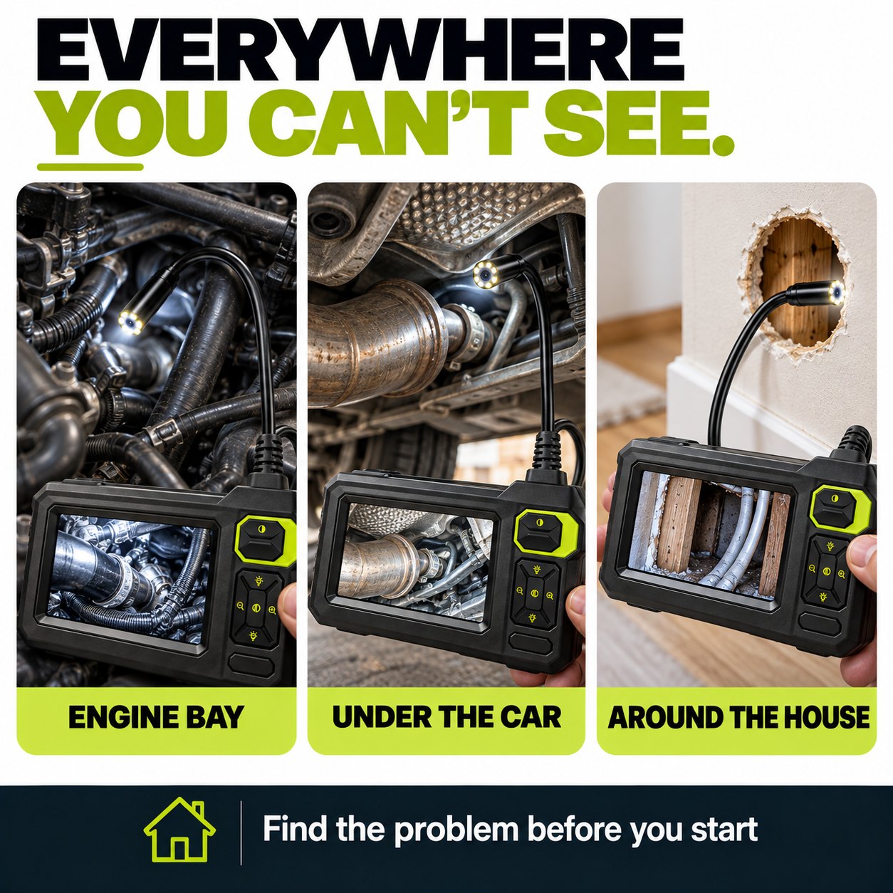 TechCar ClearView Inspection Camera, 4.3" Screen