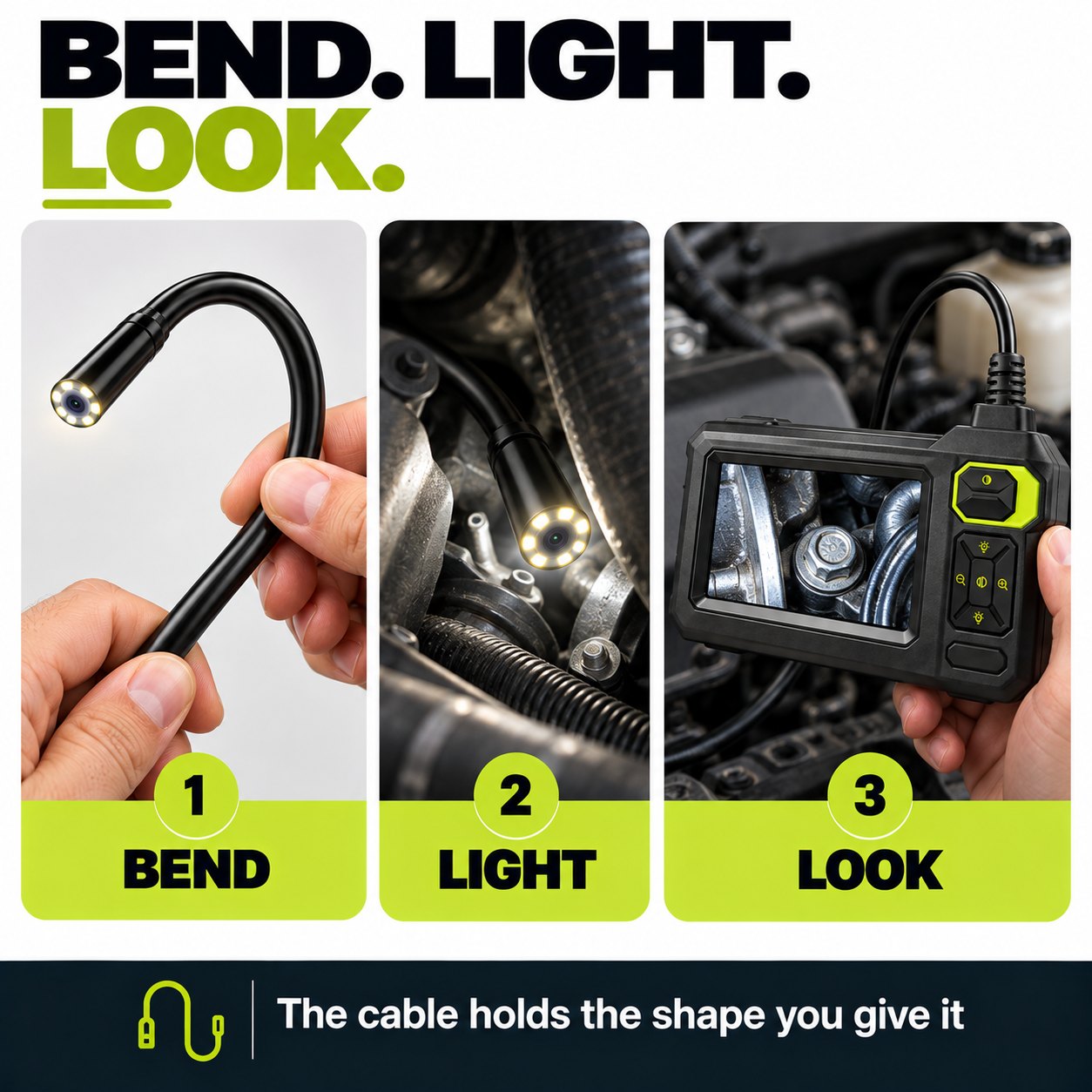 TechCar ClearView Inspection Camera, 4.3" Screen