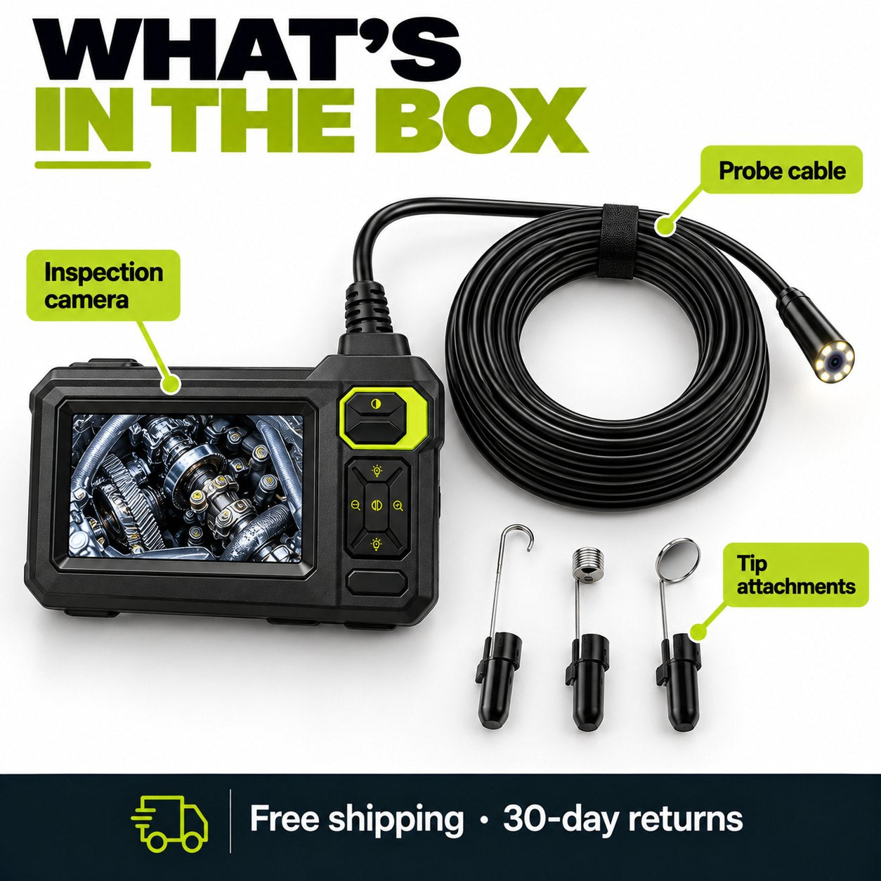 TechCar ClearView Inspection Camera, 4.3" Screen