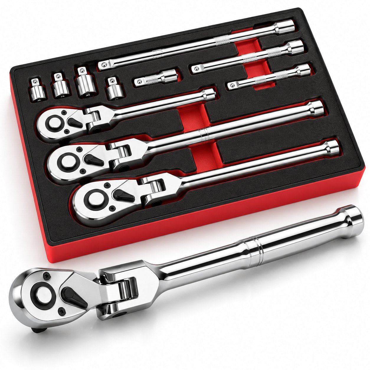 TechCar FlexHead Ratchet Set, 10 Pieces