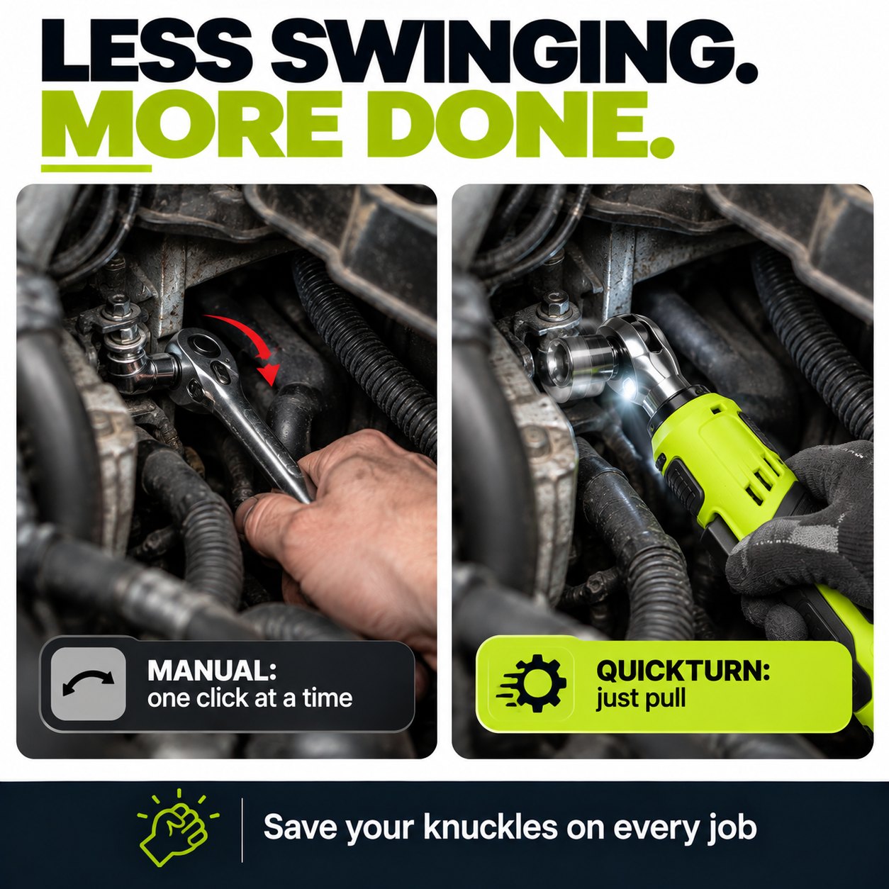 TechCar QuickTurn 12V Electric Ratchet Kit